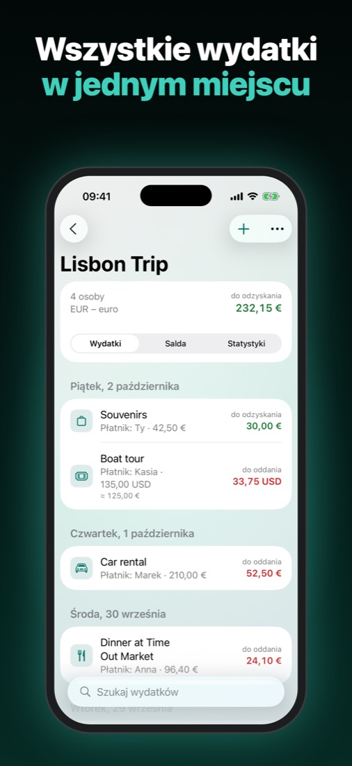 Wydatki w grupie